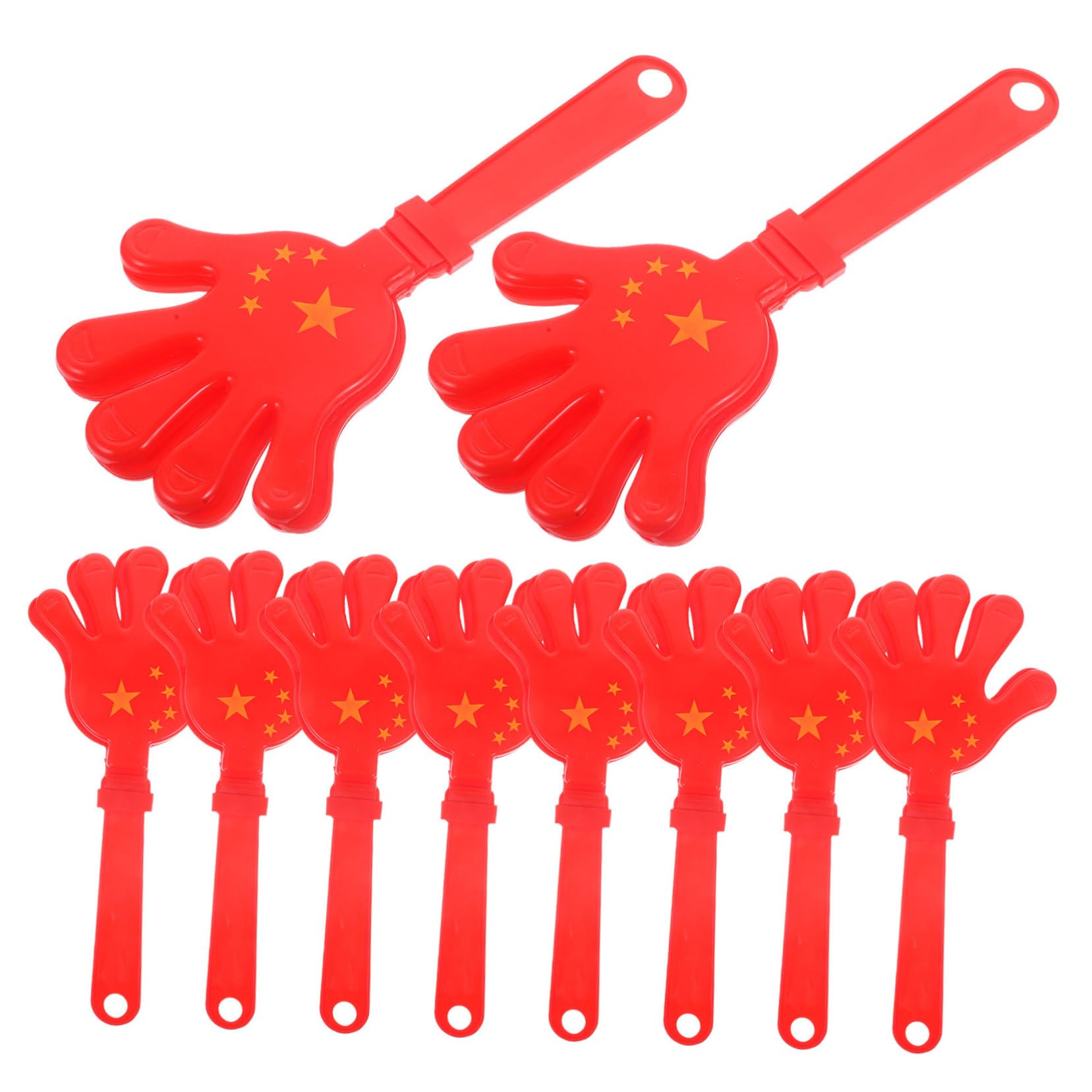 Bruiteurs à main pour fête : clappers colorés Cabilock en lot de 50 pièces