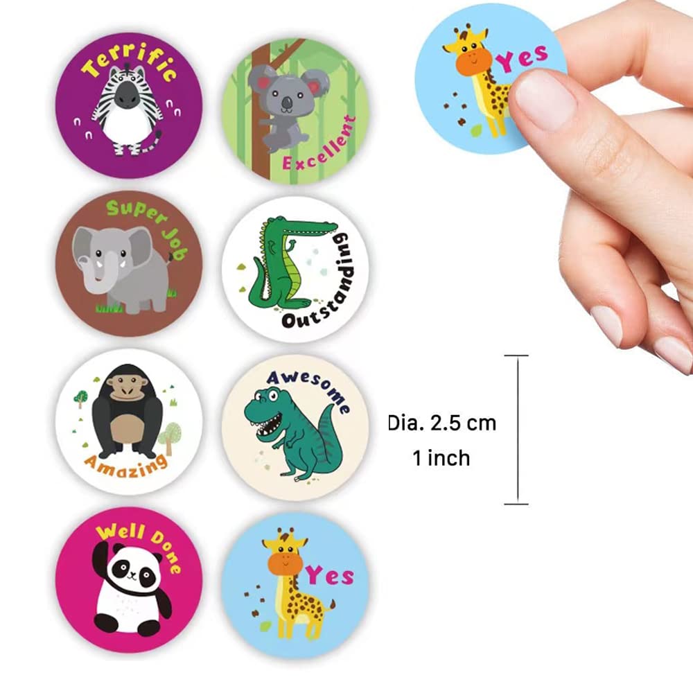 1000 PCS Gommettes Autocollants De Motivation Pour Animaux, Récompense