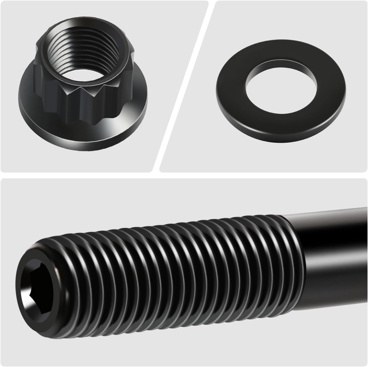 DNA MOTORING Cylinder Head Studs Kit Compatible with 2014-2019 Chevy Corvette 6.2L / 2016-2024 Camaro 6.2L, NA LT1 Models, LEPOW-115
