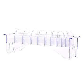 Rectangular Plastic Blade Organizer for 10 Blades Storage Case Rack Clipper Comb Holder