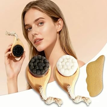 Badhare Facial Cleansing Brush,Facial Massage Brush,Lymphatic Face Brush