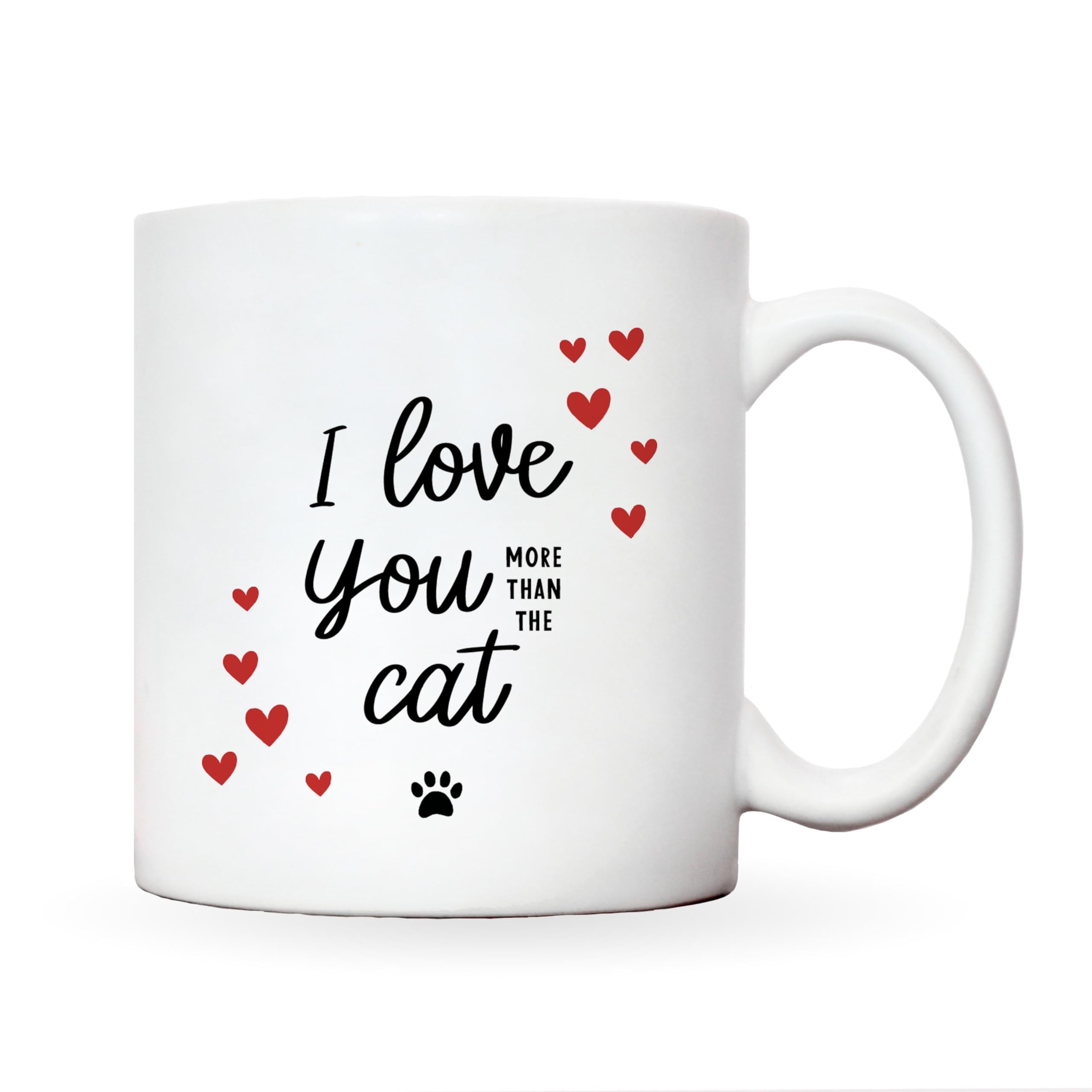 Manta Makes Valentines Gifts for Valentines Day or Anniversary, Cute and Funny Selection of Mug Designs for Anniversary Gifts, Valentines Gifts for him, Valentines Gifts for her (I Love You cat)