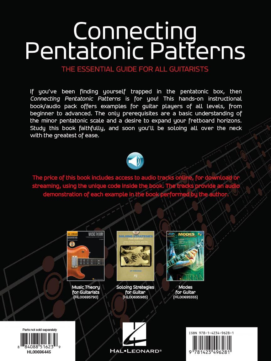 Connecting Pentatonic Patterns – The Essential Guide for All Guitarists | Guitar Sheet Music Songbook with Online Audio | Hal Leonard Guitar Tablature and Music Theory Instruction | By Tom Kolb