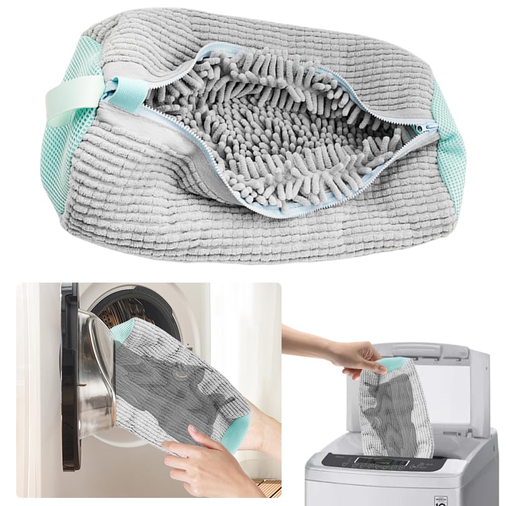 Schuhwaschbeutel Set 2-tlg. - Wäschenetze Für Waschmaschine | Verhindert Verformung | 39x19cm