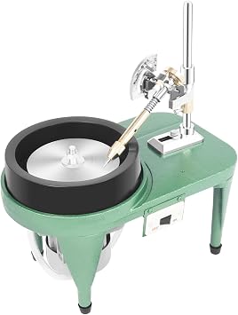 Gem Faceting Machine 180W Emerald Grinding and Polishing Machine 2800RPM Rock Jewelry Corner Polishing Machine with Faceting Manipulator and Triangular Abrasive