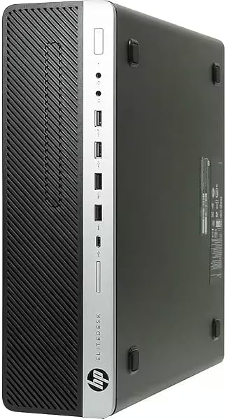 HP EliteDesk 800 G3 SFF Desktop Computer PC, Intel Core i5-6500, 8GB RAM, 256GB SSD, DVD, DP, LAN/RJ-45, Qwerty Keyboard, Win11 Pro (Refurbished) - 2