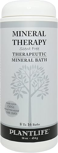 Plantlife Sales de baño de terapia sin aroma, directamente de la planta, sales de baño de aromaterapia naturales, equilibrar, calmar y liberar