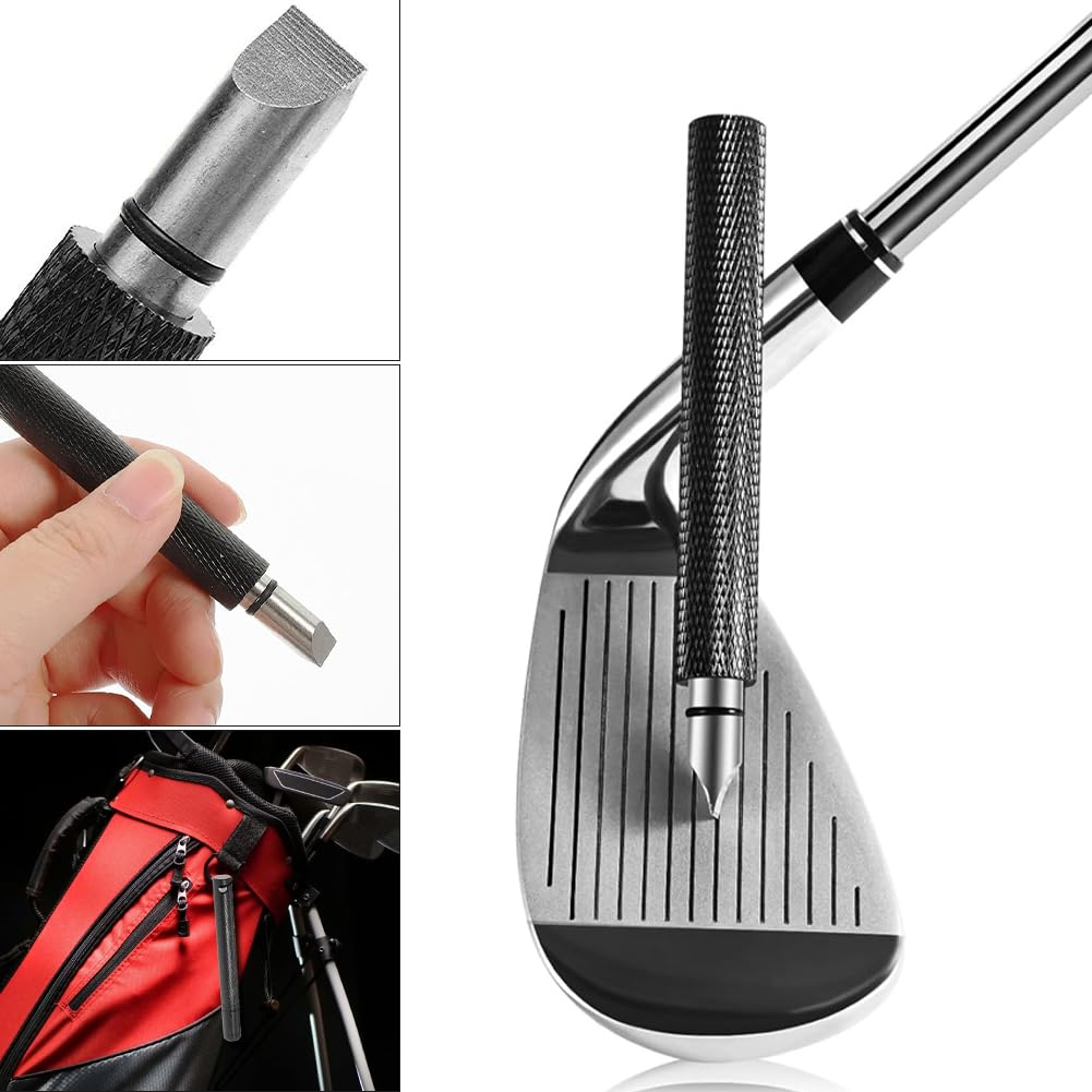 Affilatore per Scanalature per Mazze da Golf, Utensile per Scanalature da Golf, Pulitore per Scanalature da Golf, Pulitore da Golf, Coltello per Pulizia Scanalato da Golf, Accessorio per Riparazione
