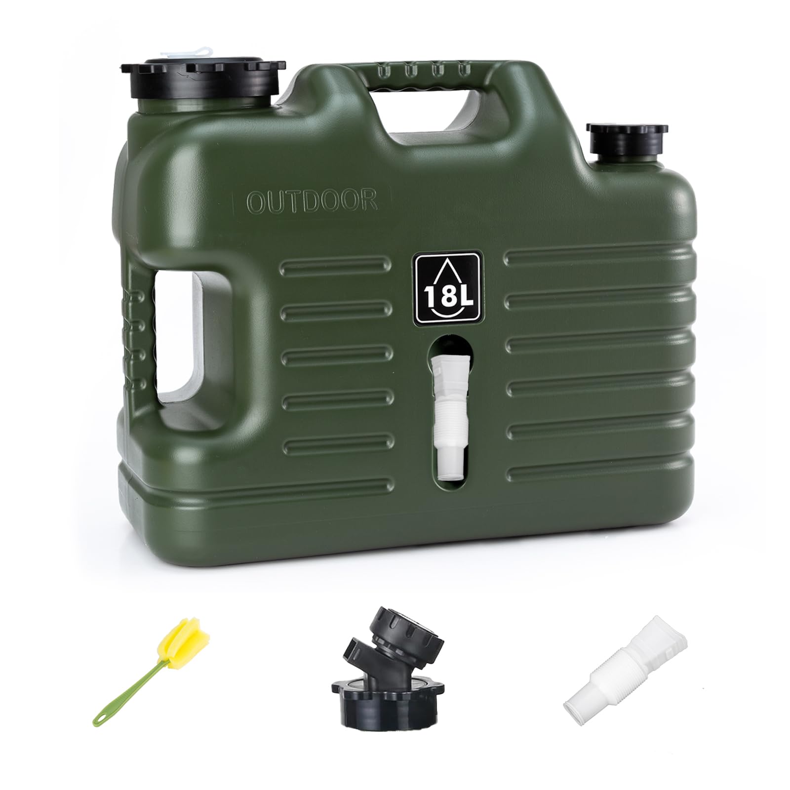 5 Gallon Camping Water Jug with Spout, Portable BPA Free Water Container with Spigot for Outdoor Hiking