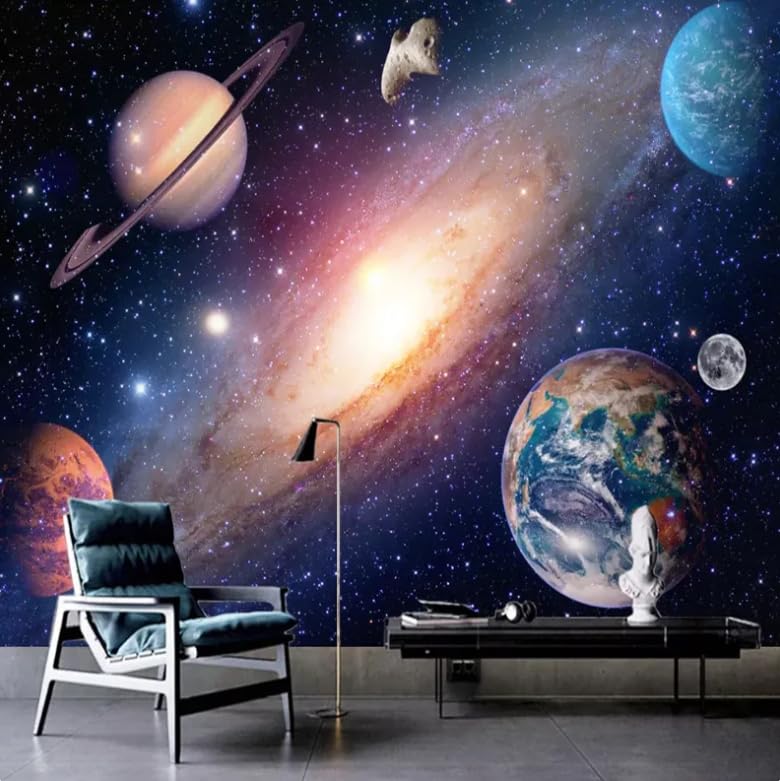 Papier peint univers moderne ciel étoilé 3D décoratif haut de gamme pour séjour