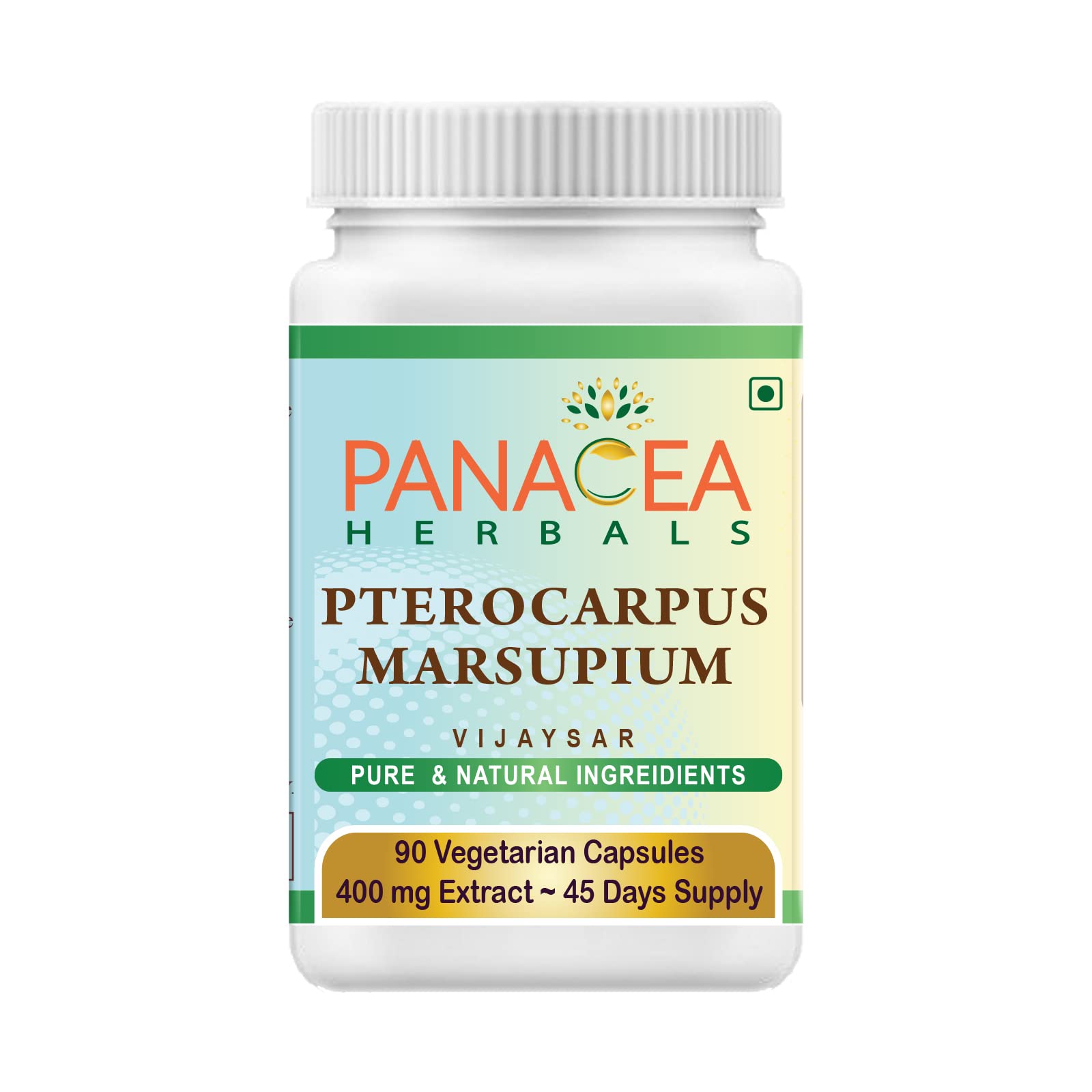 Pterocarpus Marsupium Capsules | 90 Veg Caps | 400 mg Vijaysar Extract