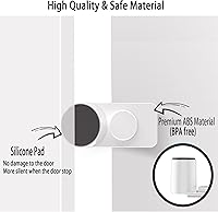 Vista 5 de CMINGJ Paquete de 4 topes de puerta ajustables para puerta, tope de puerta para puerta, protector de pellizco para dedos, tope de puerta giratorio
