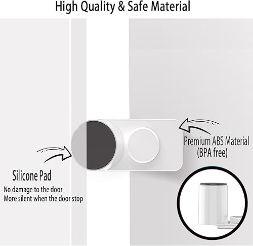 Miniatura 5 de CMINGJ Paquete de 8 topes de puerta ajustables, tope de puerta para puerta, protector de pellizco para dedos, tope de puerta giratorio para bebés y