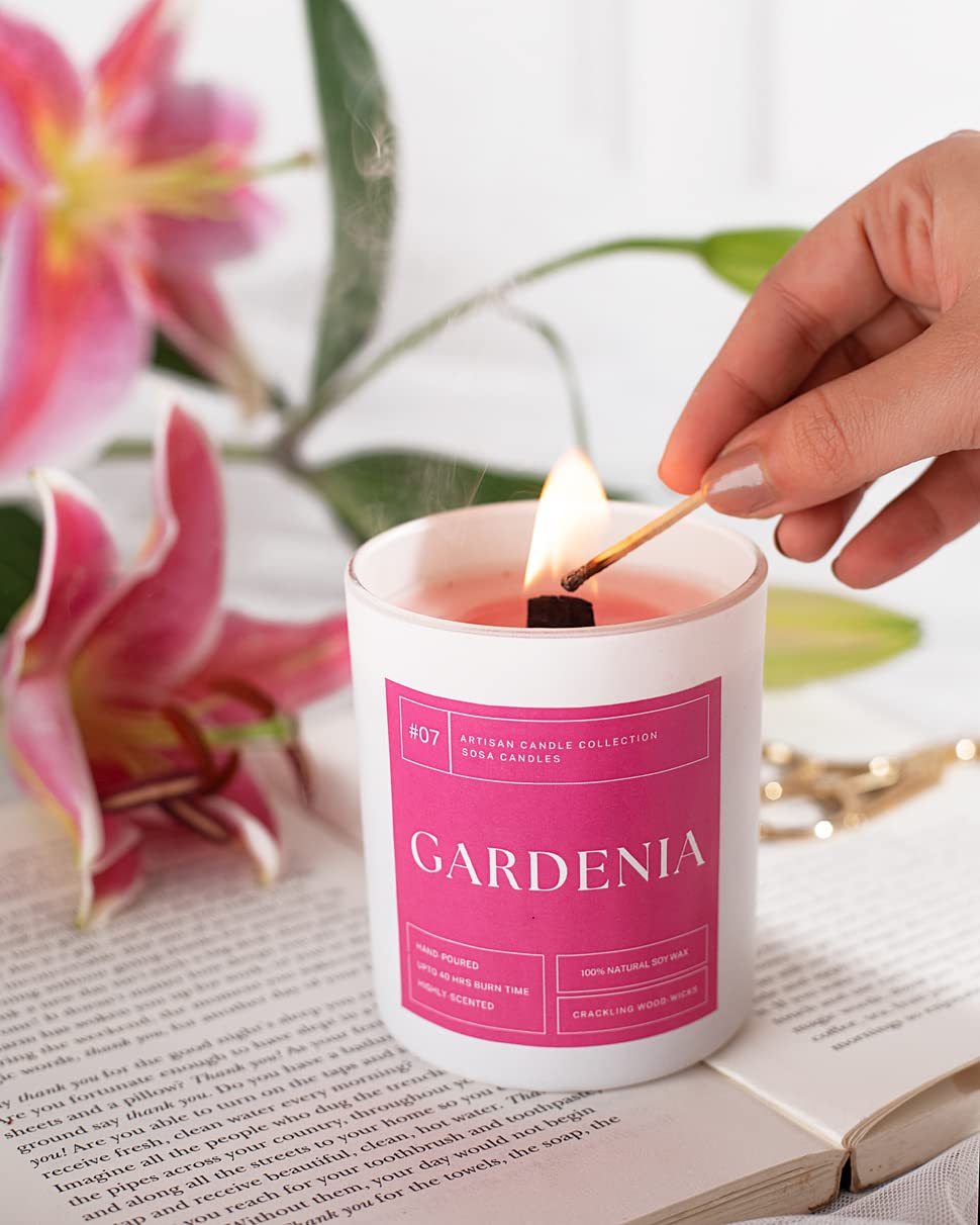 Gardenia Scented Candles For Home Decor Gardenia Scent Soy wax candle