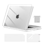 Compatible with MacBook Pro 14 inch Case 2025 2024 2023 2022 2021 M4 M3 M2 M1 A3112 A3185 A3401 A2918 A2992 A2779 A2442&comma; Plastic Hard Shell&Keyboard Cover&Screen Film&Pouch&comma; Transparent