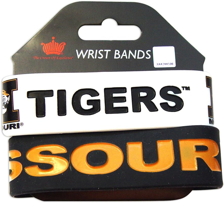 aminco NCAA unisex-adult Silicone Rubber Bracelet Set, 2-Pack