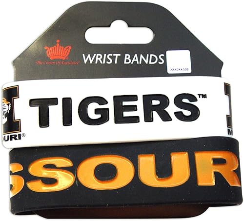 Vista 2 de aminco NCAA - Juego de pulseras de goma de silicona unisex para adultos, paquete de 2 Team