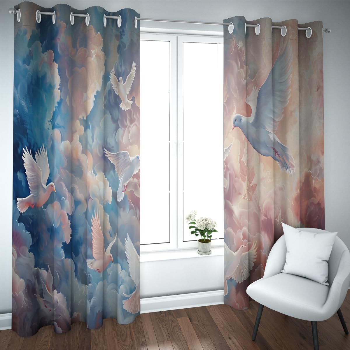 Rideaux occultants pour chambre et salon au design dégradé coloré pour une ambiance cocooning