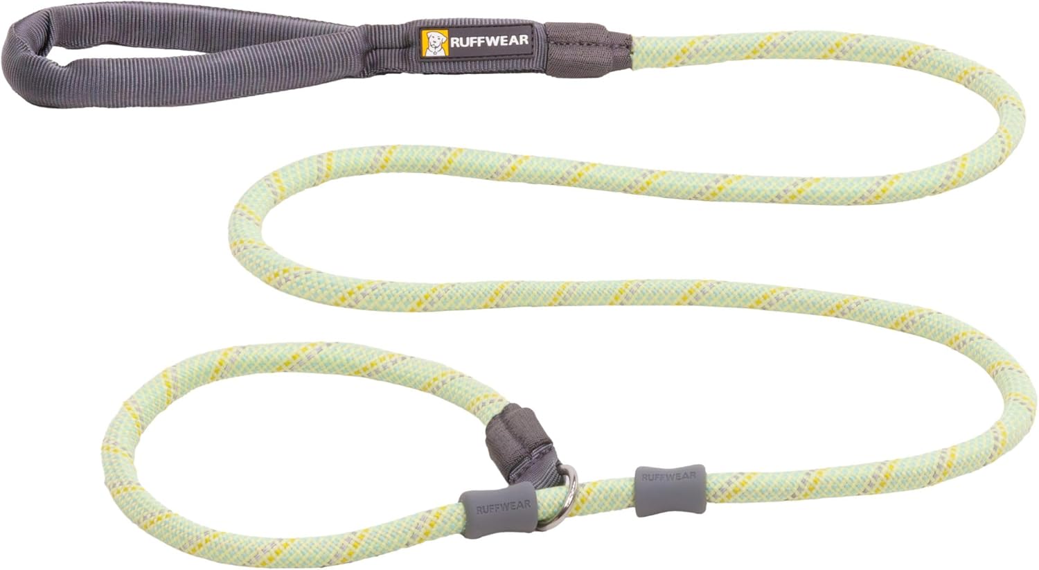 Ruffwear, Just‑a‑Cinch Slip Lead Dog Leash, 5 ft Reflective Rope with Adjustable Silicone Stoppers, Collar‑Free Cinch Design, Tubular Webbing Handle, Accessory Loop, Moss Green