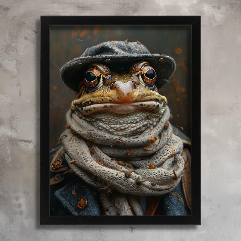 Poster grenouille 1920 art vintage sur toile A0 grand format