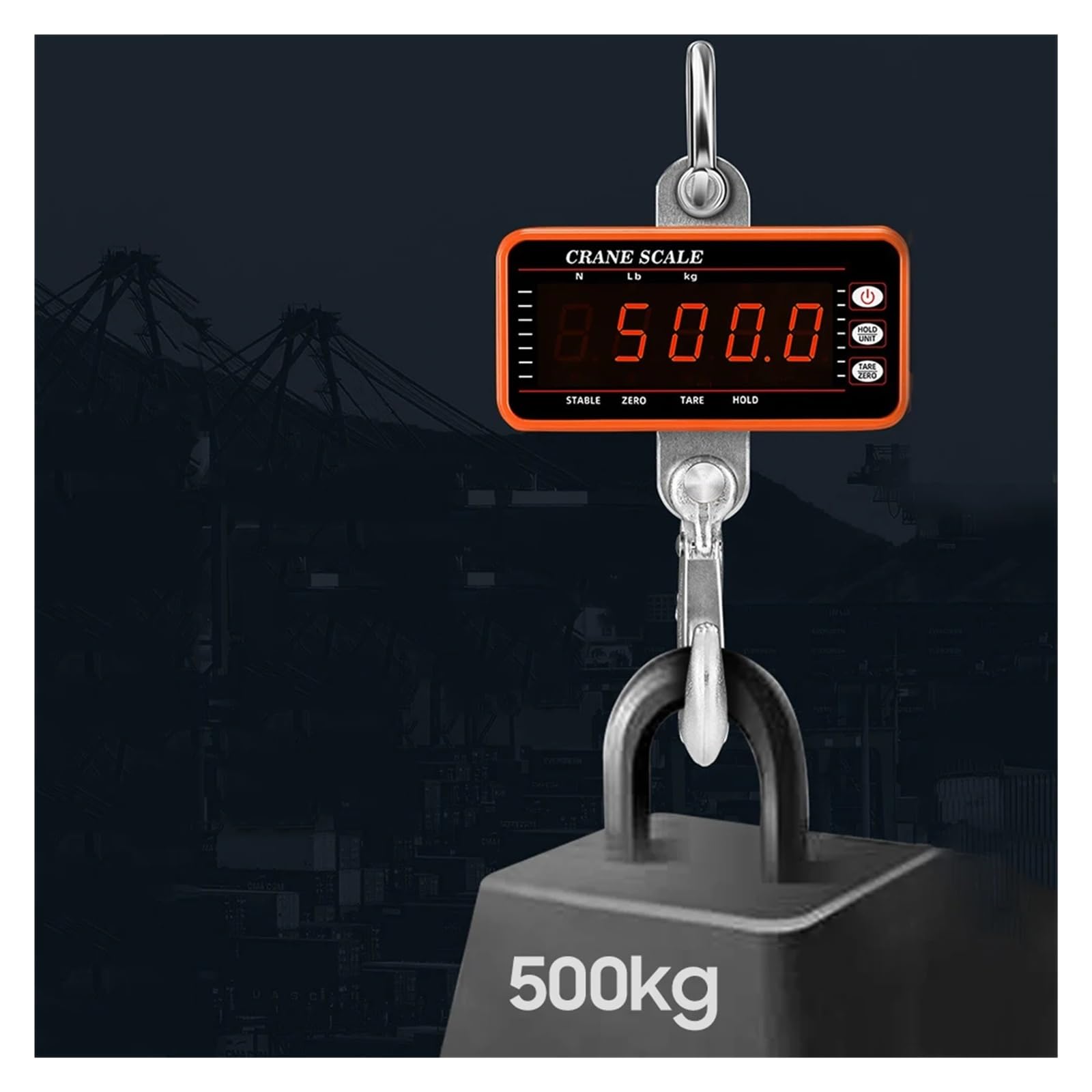 Báscula colgante digital, Báscula colgante digital de 1500 kg/1000 kg/500 kg Báscula electrónica de control remoto Báscula de grúa de alta resistencia Báscula de gancho industrial LED regulable para g