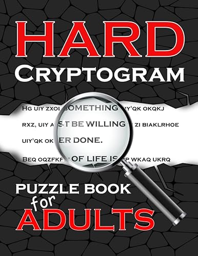 Hard Cryptogram Puzzle Book For Adults: 69 Hard Cryptograms of Famous Quotes
