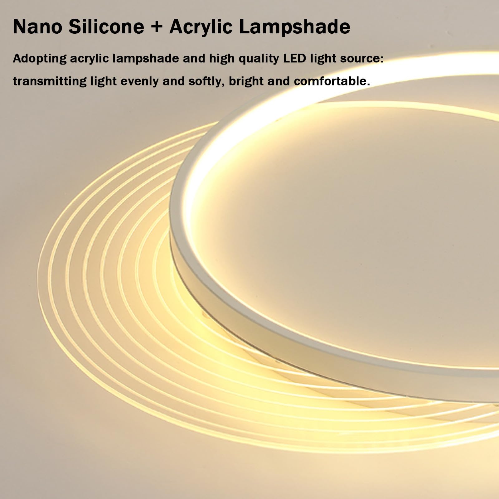 Okrągła lampa sufitowa LED 2700K-6500K z pilotem zdalnego sterowania, nowoczesny minimalistyczny styl, z żelaza, akrylu, idealna do przedpokoju, łazienki lub kuchni.