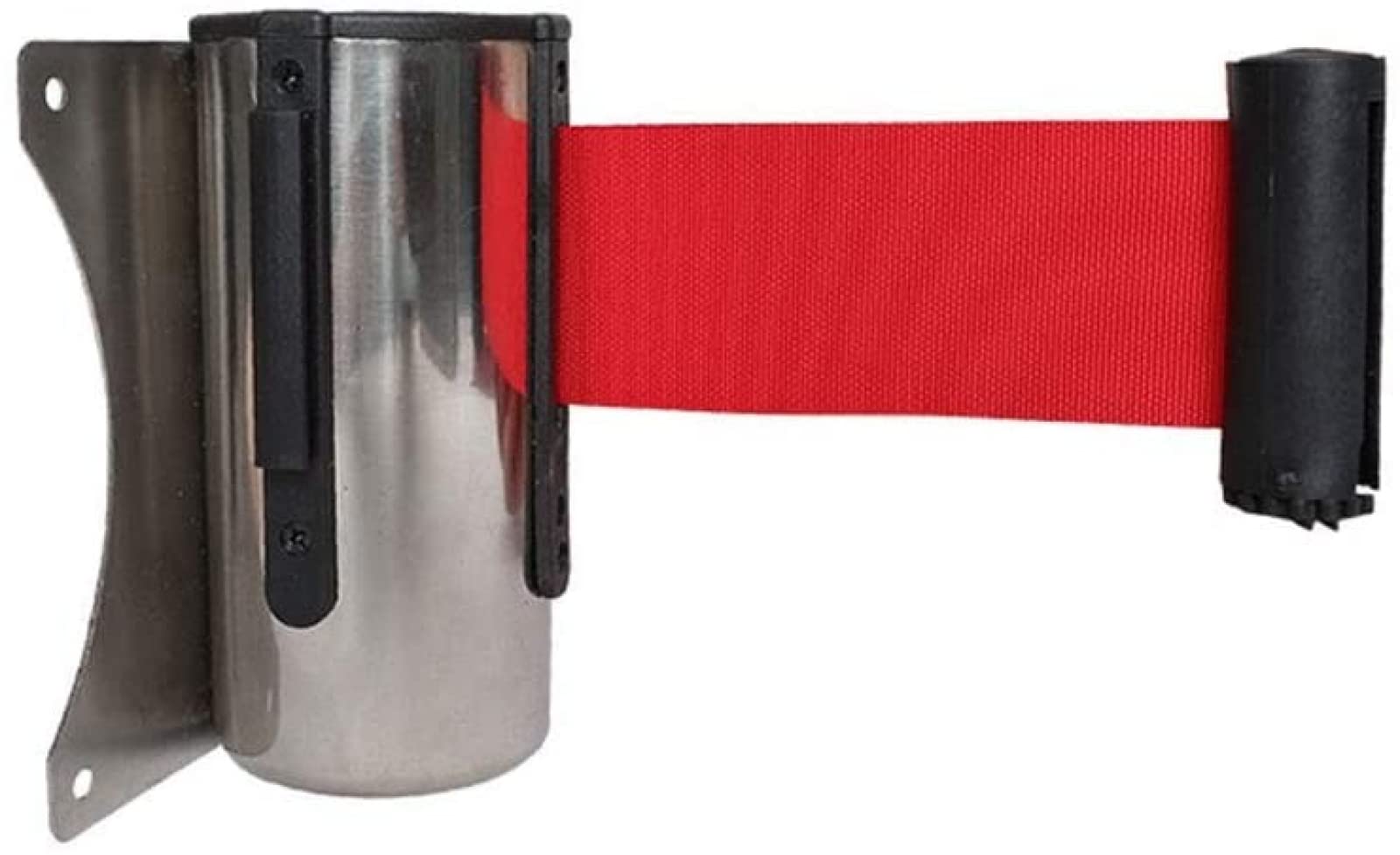 MoreiH Queue Barriers Belt, Wall Mount Stainless Steel Telesbelt, Crowd Control Barriers, Safety Belt/1Pcs/9.8Ft/3M