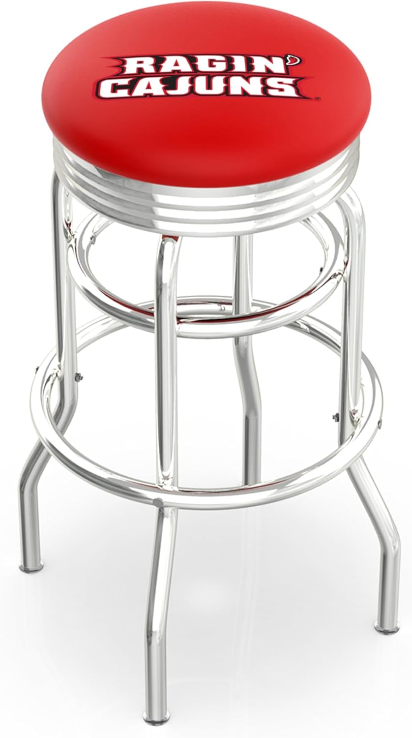 HBS L7C3C Louisiana-Lafayette 25" Double-Ring Swivel Counter Stool with Chrome Finish