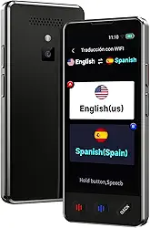 Dispositivo tradutor de idiomas AI, tradutor atualizado 2025, sem necessidade de WiFi, suporte ChatGPT, tradutor de voz bidirecional instantâneo em 150 idiomas, offline/gravação/tradução de fotos para