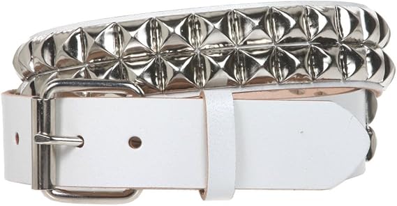 Silver Studded Solid Leather Belt 