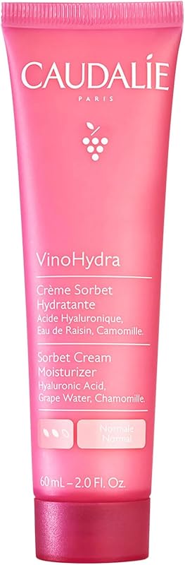 Caudalie VinoHydra Sorbet Cream Moisturizer with Hyaluronic Acid - 60 mL | Lightweight cream moisturizer with chamomile extract that hydrates, soothes, and addresses skin sensitivity and redness.