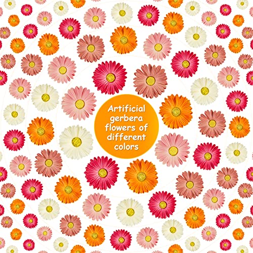 Waydress 36 Pcs Gerbera Daisy Artificial Flowers 15 Inch Fake Daisy Flowers Pu Artificial Daisies Multicolor Fake Flower Bouquet Faux Gerbera Daisy Flowers For Vase Wedding Party Decoration, 6 Colors #TOP2