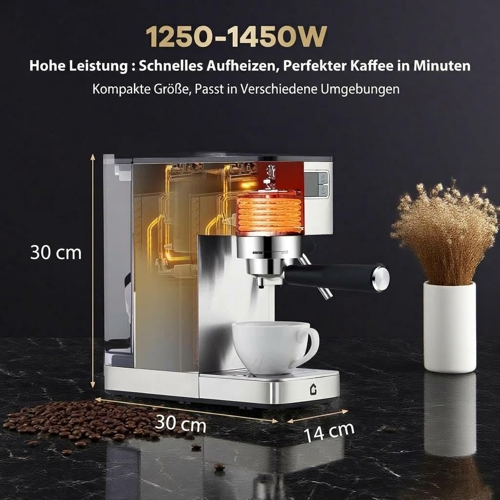 Kaffeemaschine 20 Bar – Edelstahl Siebträgermaschine