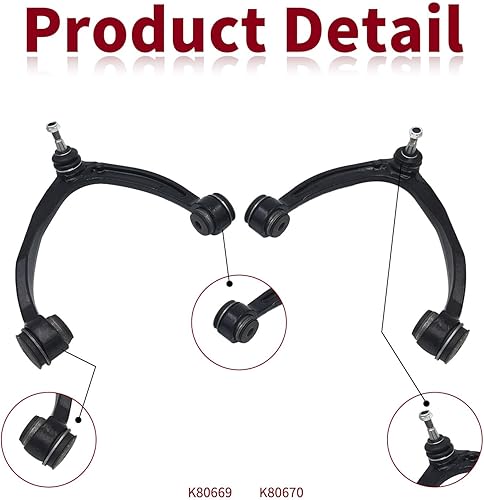 Miniatura 3 de Kit de suspensión de brazo de control superior delantero de 10 piezas, barra estabilizadora, varillas de repuesto para Cadillac Escalade 07-14,