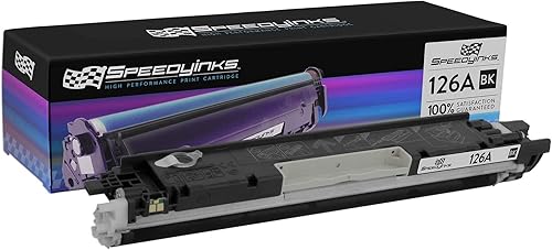 Speedy Inks Cartucho de tóner remanufacturado de repuesto para HP 126A CE310A (negro individual) compatible con Laserjet, láser de color, Laserjet