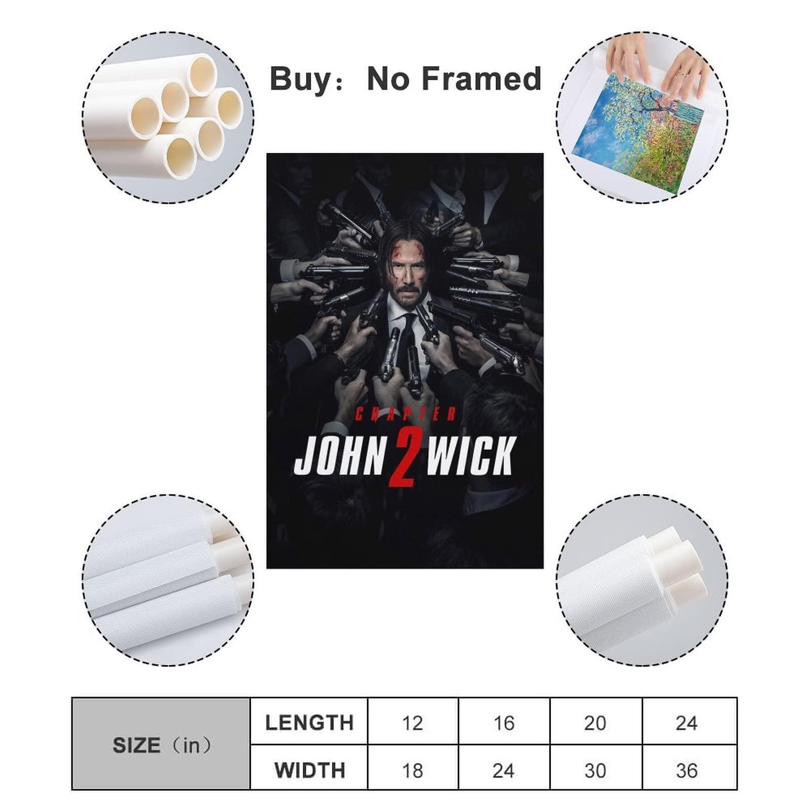 Amazon.co.jp: 映画のポスター ジョン・ウィック 2 キャンバス アート