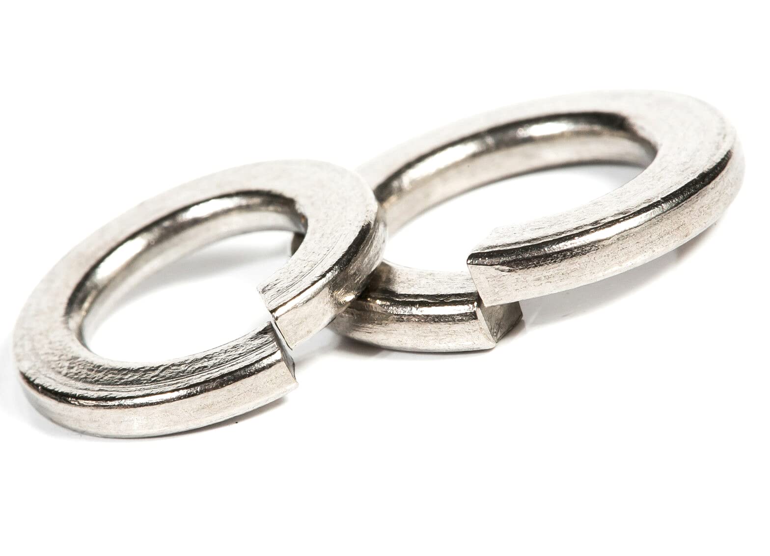 M12 (12mm) Stainless Steel Rectangular Spring Split Lock Washer (Pack of 50) A03D/2, Silver
