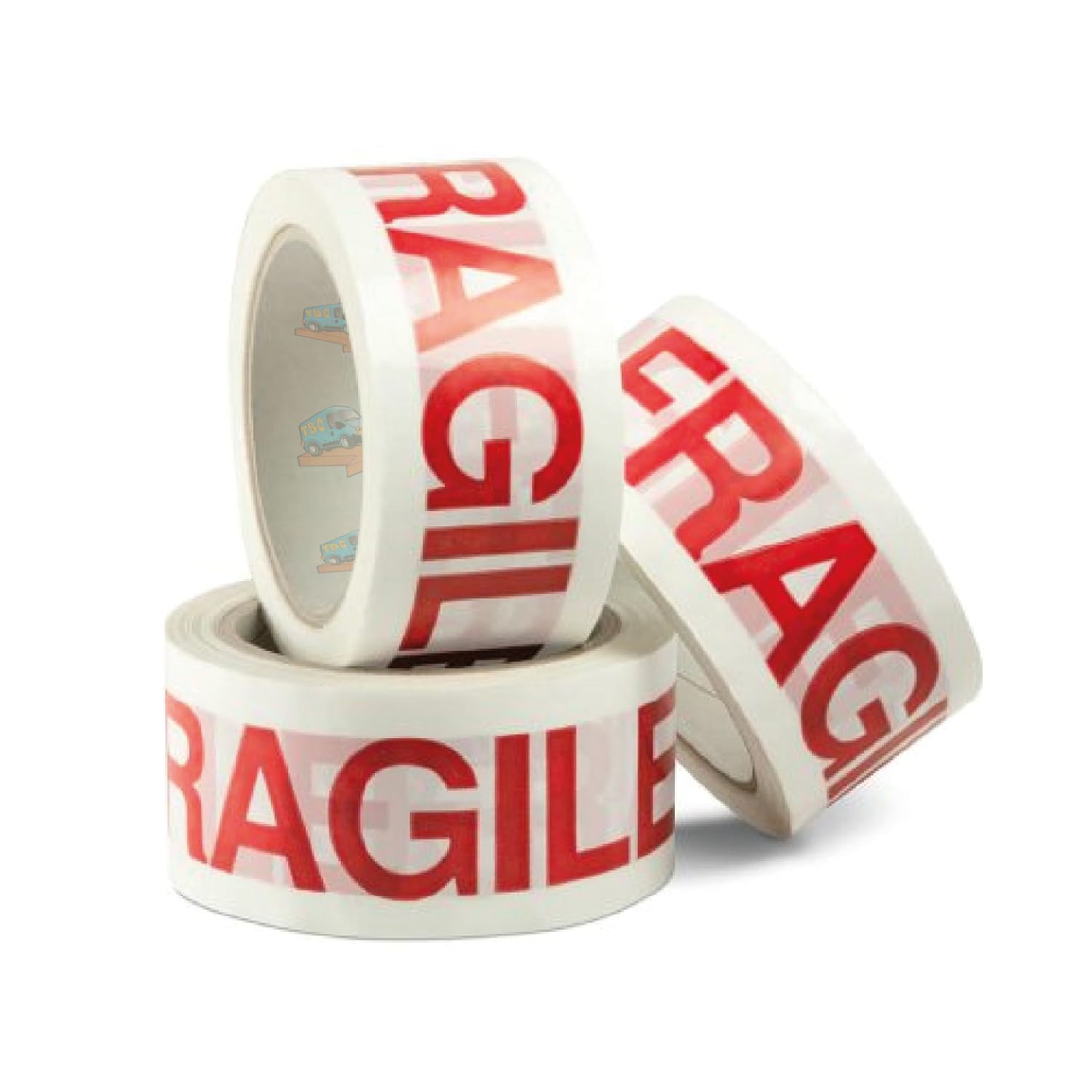 36 Rotoli Nastro Adesivo Silenzioso da Imballaggio Resistente 66m x 50mm, Nastro Fragile per Scatole Trasloco e Spedizioni, per Ufficio e Magazzino (36, Fragile)
