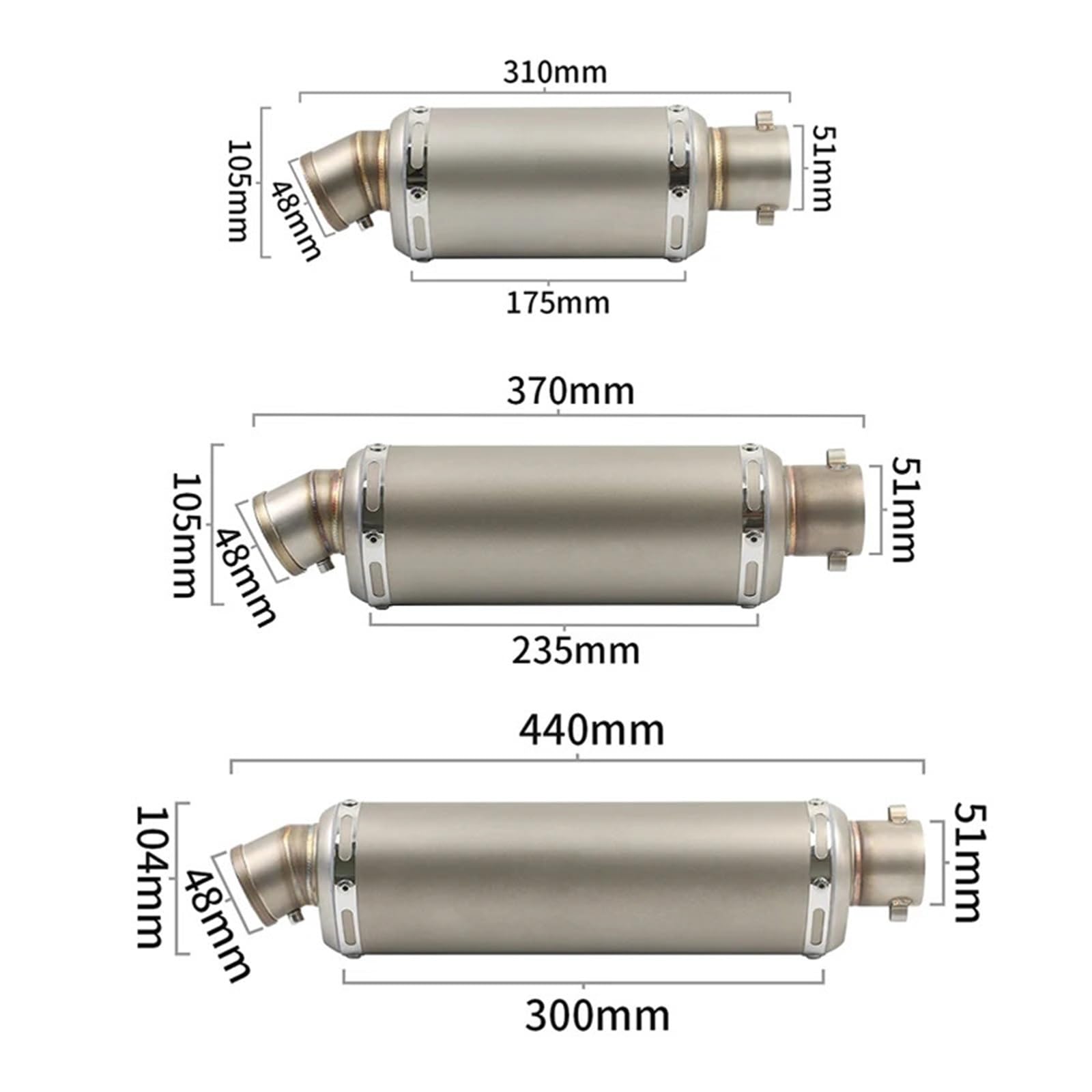38-51MM Uniwersalny tłumik wydechowy motocyklowy Escape pasuje do BMW, Yamahy i Kawasaki eindpijpenuitlaatdemper