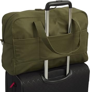 Vera Bradley Women's Cotton Weekender Travel Bag, Climbing Ivy Green, One Size