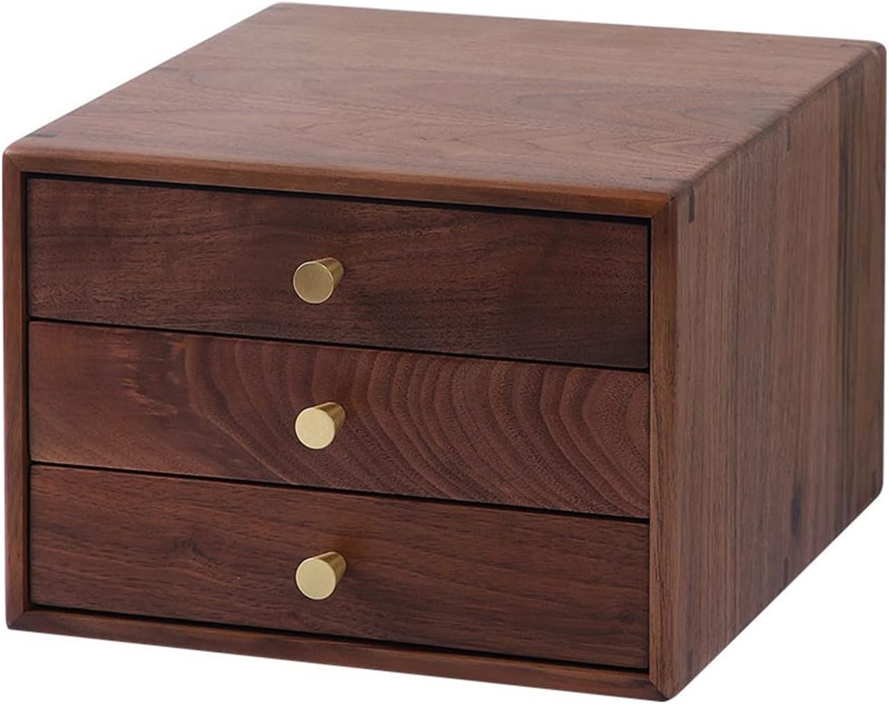 Jewelry organizer stand Black Walnut Multi Layer Drawer Storage Box Desktop Jewelry Box Multi Functional Storage Cabinet Jewelry storage box