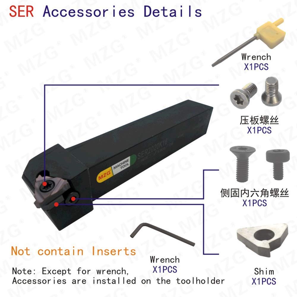 CNC Lathe SER2525M16 Threading Toolhoder Thread External Turning Tools