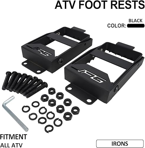 Miniatura 2 de JFG RACING Reposapiés para pasajero trasero ATV plegable antideslizante pedal para pasajero trasero universal para Polaris Sportsman Scrambler