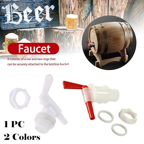 Miniatura 3 de Tophomer Grifo De Cubo De Embotellado, Grifo De Barril De Cerveza De Plástico Rojo De Repuesto Para Bebidas Caseras De Vino Y Cerveza