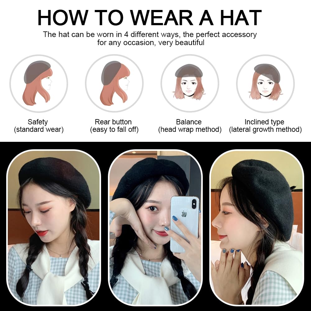 Boina Francesa Mujer Hombre,Boina Parisina de Verano,French Beret Hat,Boinas de Pintor Disfraz,Chapela Vasca Elegante,Sombrero Pintor Vintage,Boinas Artista de Invierno,Sombrero Mimo Disfraz