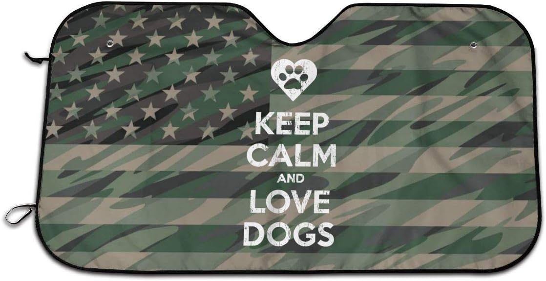 ABIsedrin Keep Calm and Love Dogs free shipping Window Front Latest item Suns Car Foldable