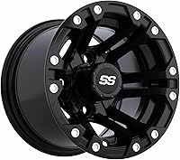 Vista 6 de GTW Specter - Rueda de aluminio para carrito de golf de 10 pulgadas de 10 x 7 pulgadas Plata mecanizada Patrón de 4 pernos Desplazamiento 3:4