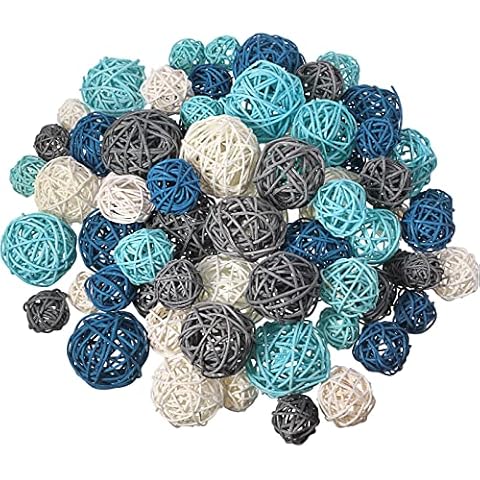 Patelai 72 Pcs Decorative Rattan Balls Cover