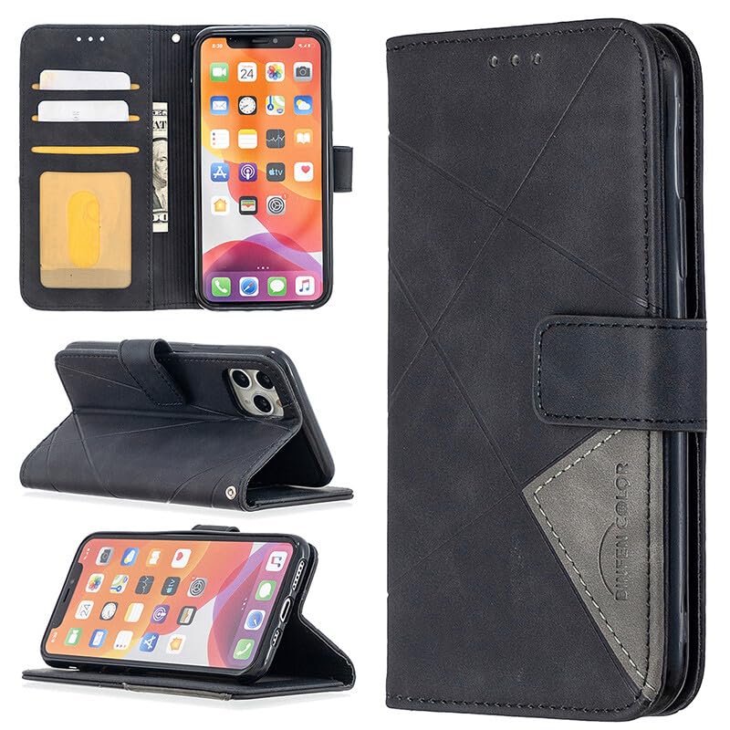 Protection Edge 50 Fusion portefeuille cuir rabat magnétique noir